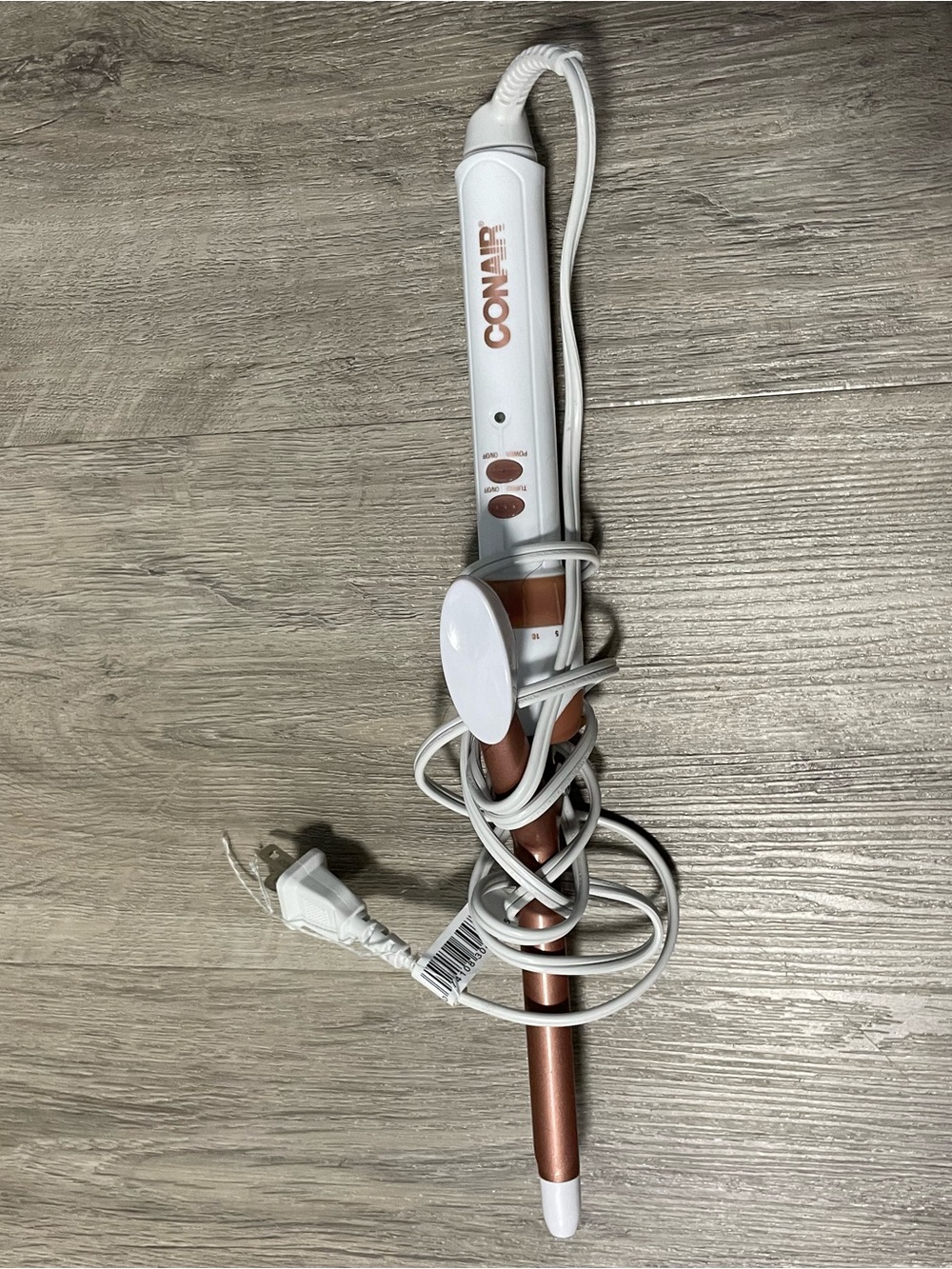 Conair White and Rose Gold Curling Wand